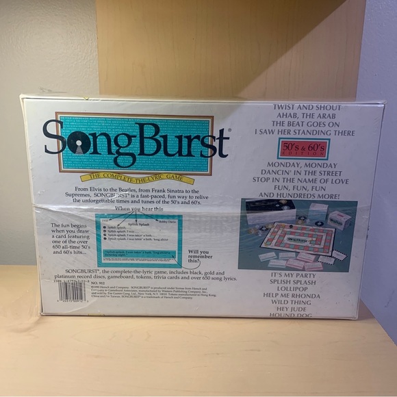 SongBurst The Complete-The-Lyric Game 50s & 60s Edition - Vintage NEW SEALED - Picture 2 of 5